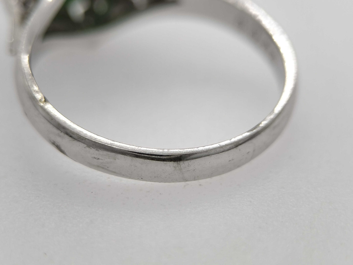 Jadeite D0.06ct PT900 5.0g Ring