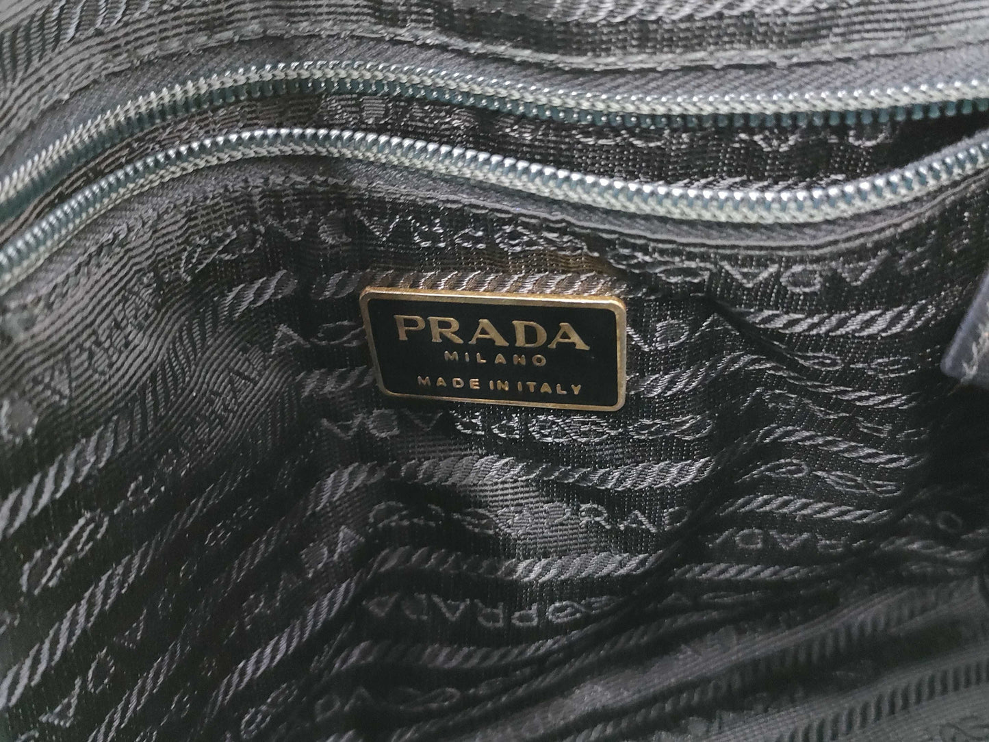 PRADA Chain Shoulder Bag Leather Nylon Shoulder Bag