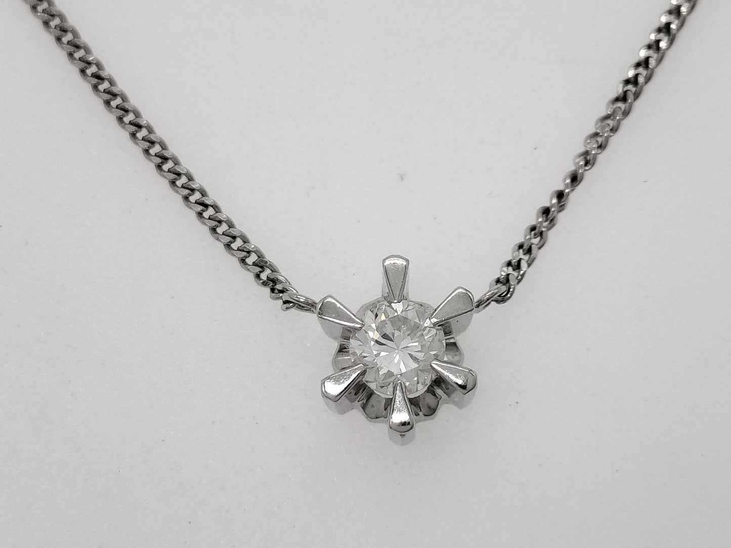 D0.31ct Pt900/850 3.8g Necklace