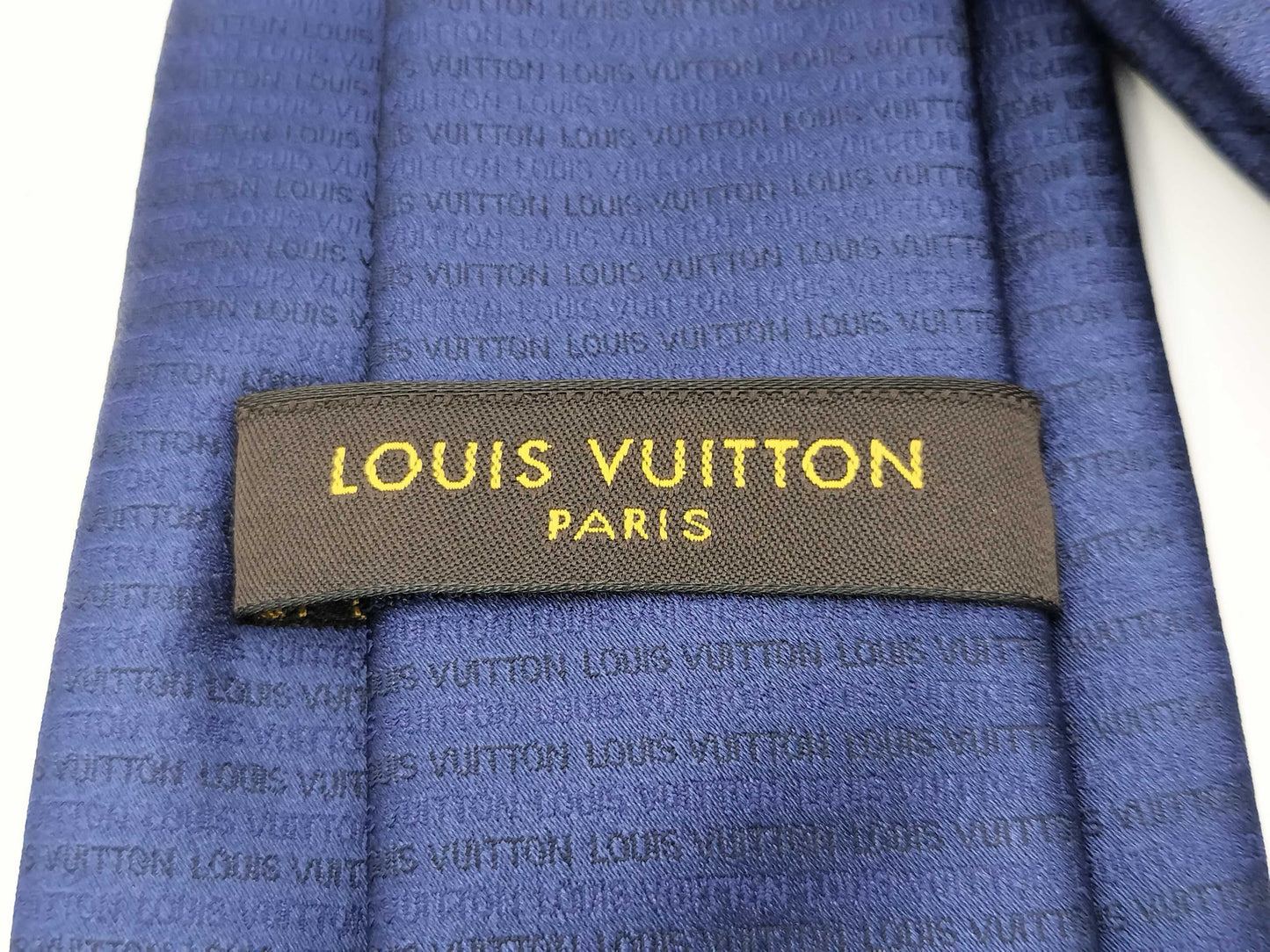 LOUIS VUITTON Tie Blue Logo Design Tie