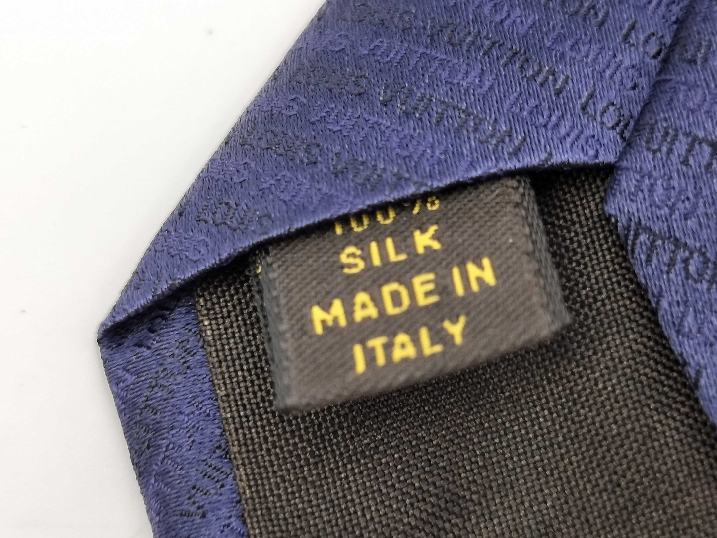 LOUIS VUITTON Tie Blue Logo Design Tie