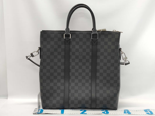 LOUIS VUITTON Damier Graphite N40000 Anton Handbag