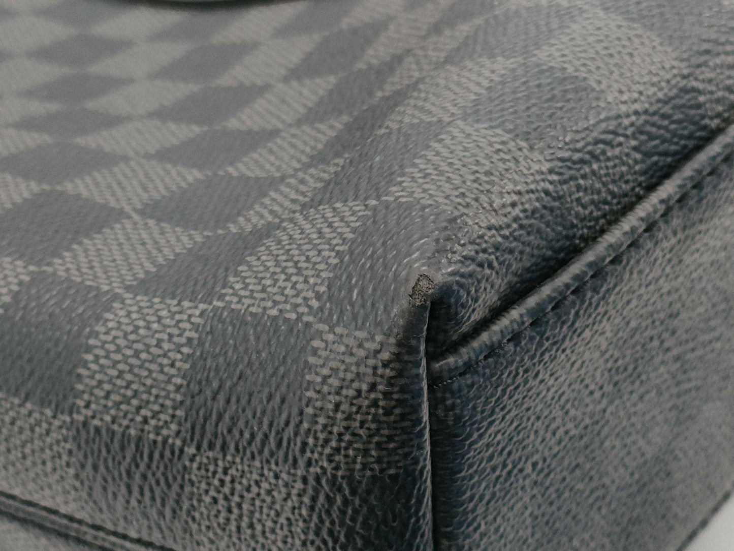 LOUIS VUITTON Damier Graphite N40000 Anton Handbag