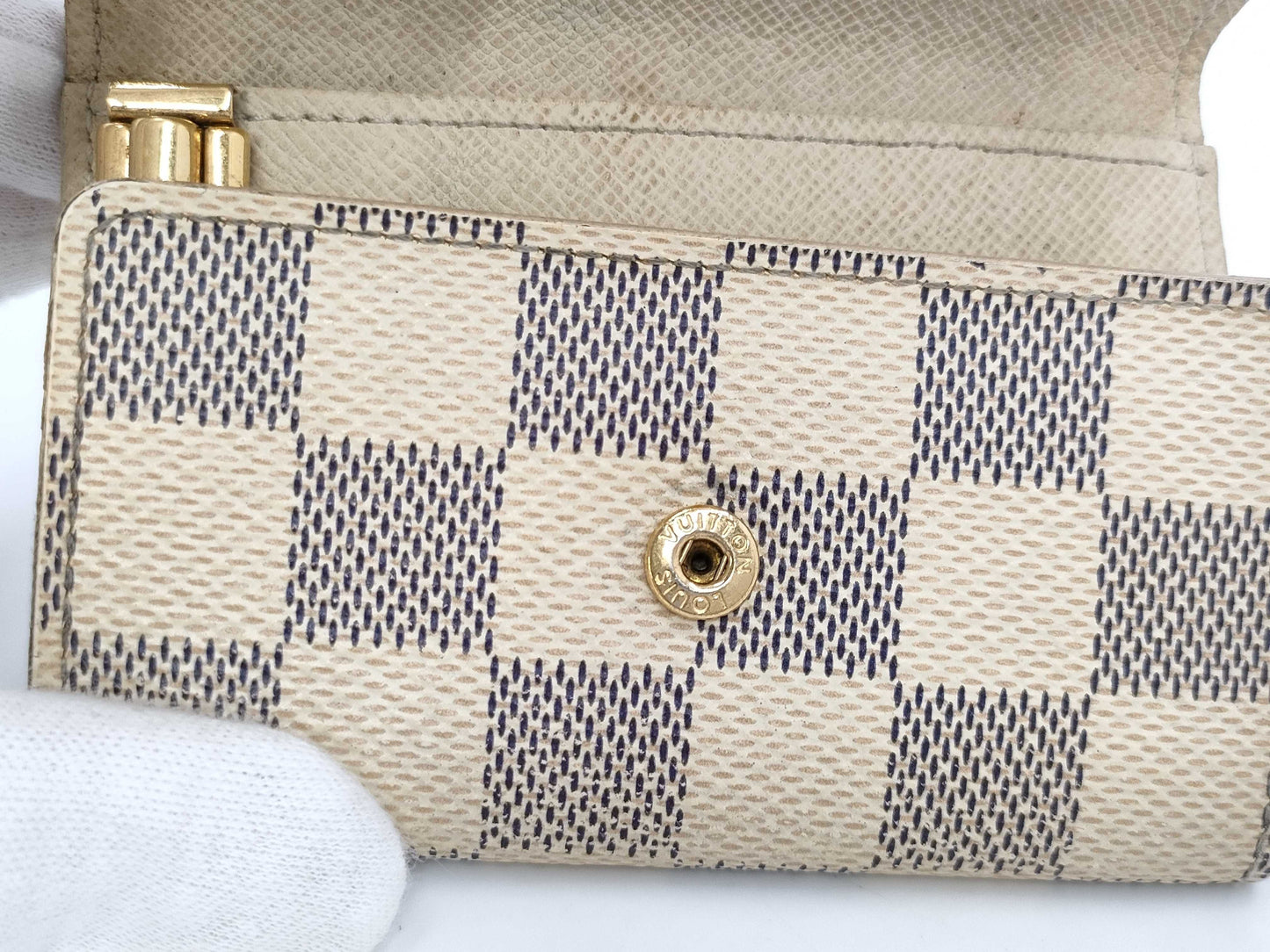 LOUIS VUITTON Damier Azur N61745 Multicle 6 Key Case/Key Holder