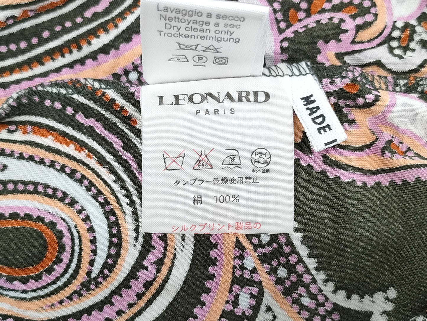 LEONARD Long Sleeve Khaki Top