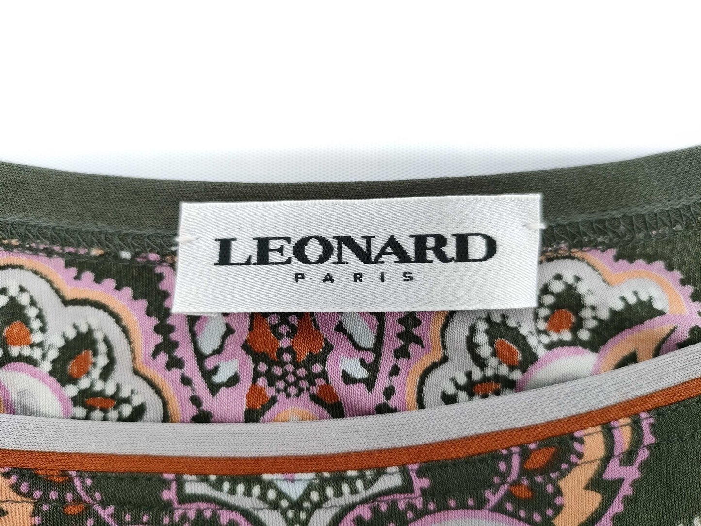 LEONARD Long Sleeve Khaki Top