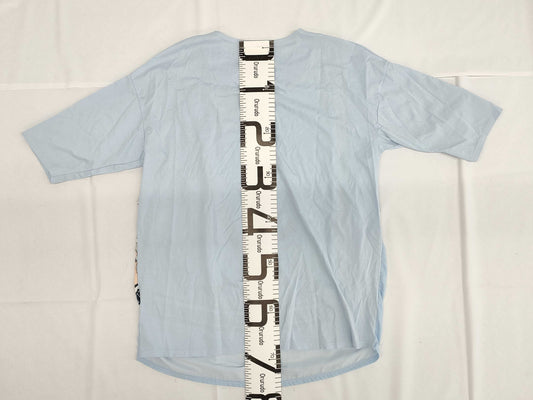 LA MOUETTE Top, Short Sleeve, Light Blue