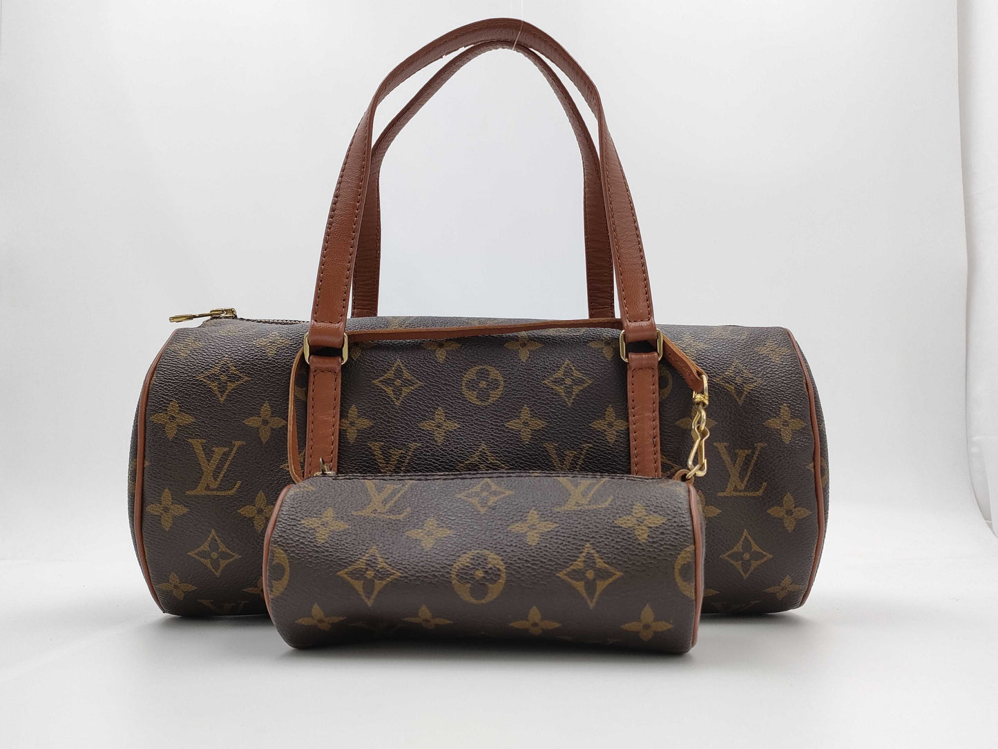 LOUIS VUITTON Monogram Old Papillon Handbag with Pouch