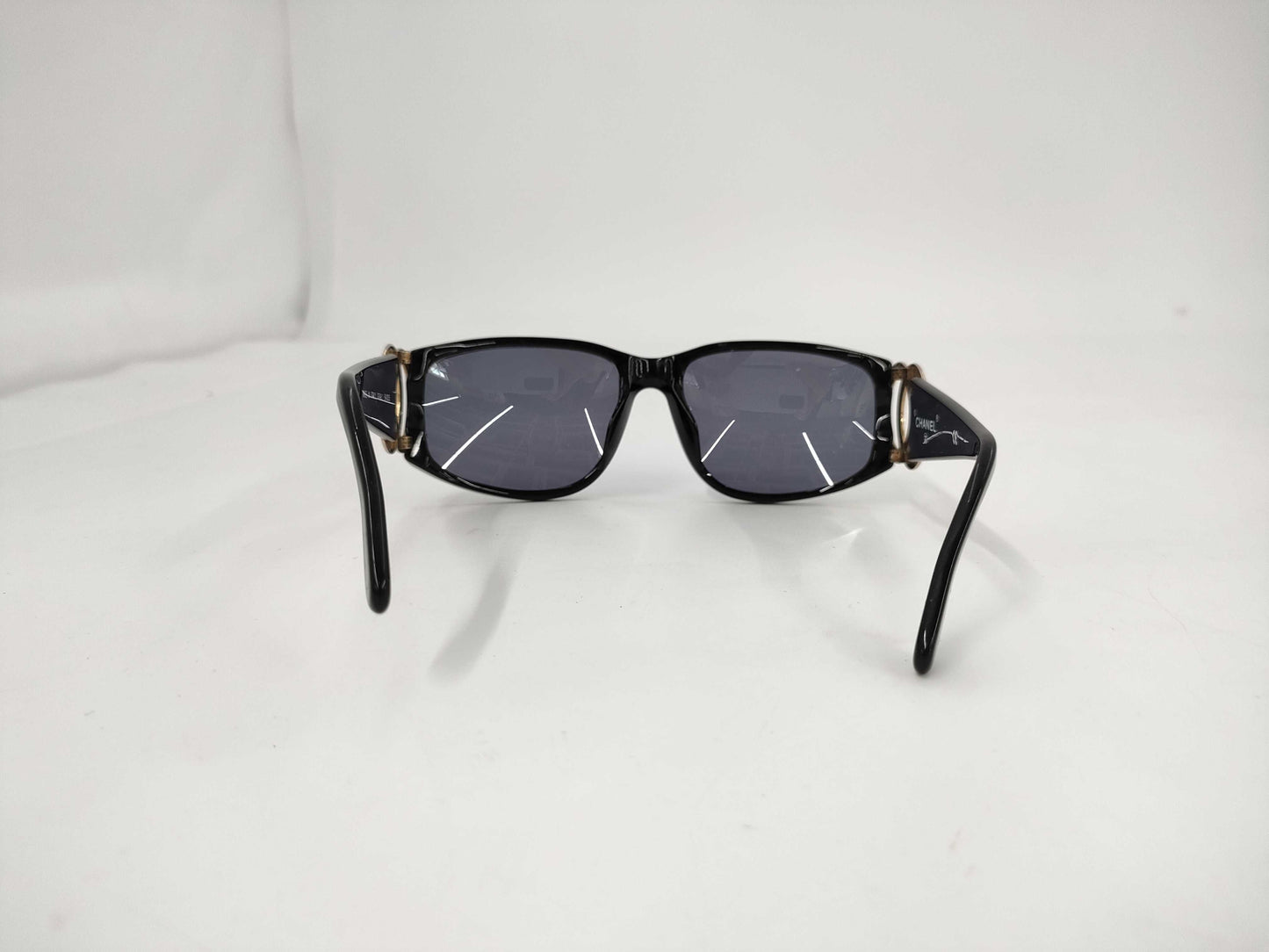 CHANEL 02461 94305 Black x Gold Sunglasses