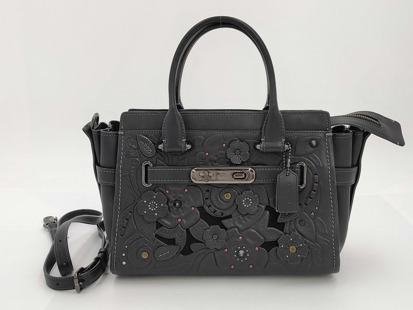 COACH Swagger with Tea Rose Handbag