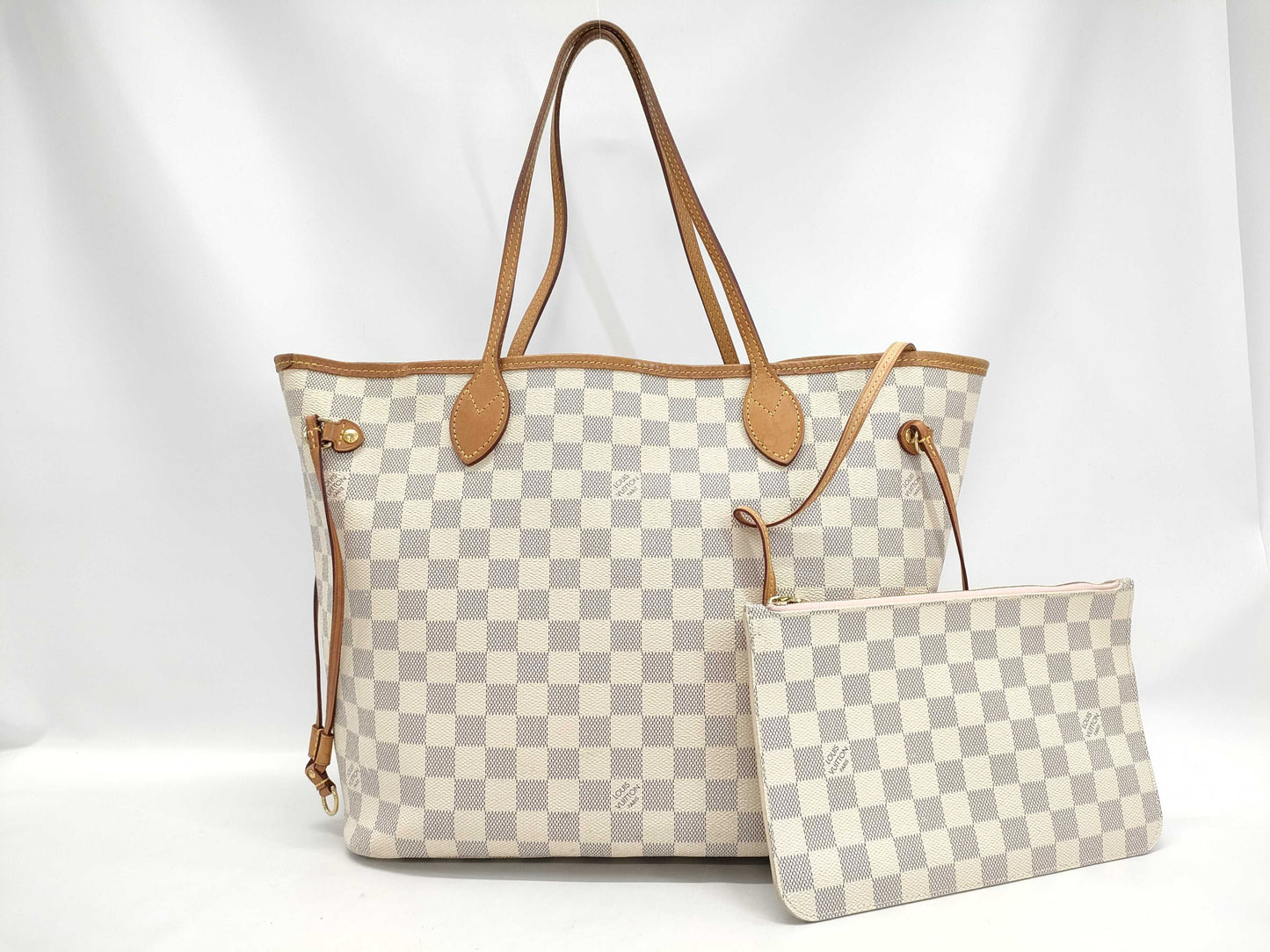 LOUIS VUITTON Damier Azur Neverfull MM Tote Bag