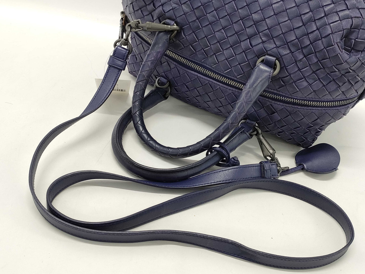 BOTTEGA VENETA Intrecciato 2-Way Boston Bag with Key