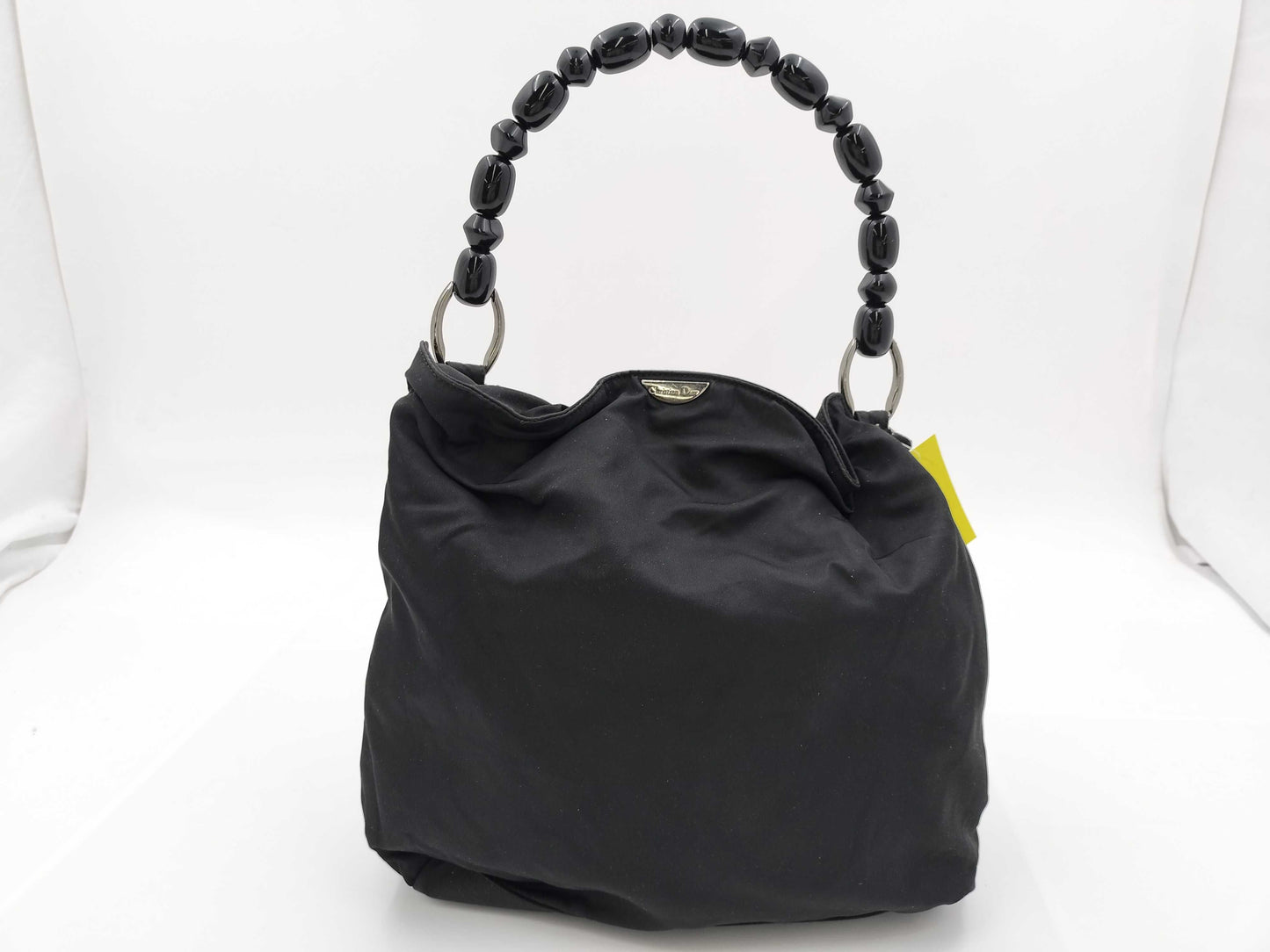 Dior Maris Pearl/Nylon/Black/Plastic Handbag