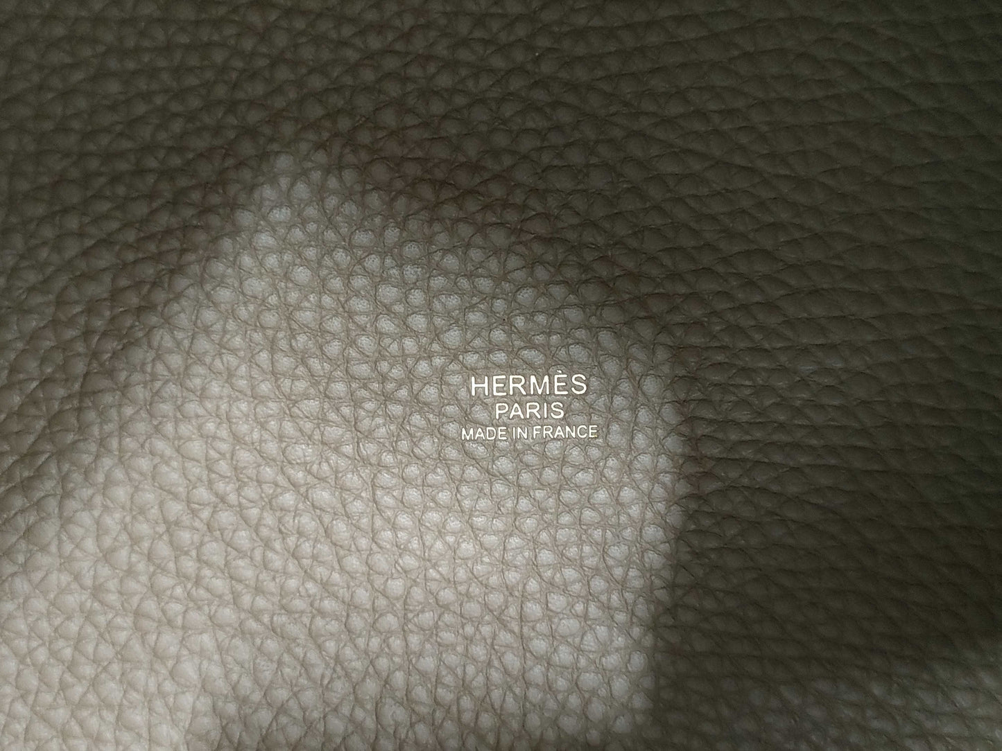HERMES Picotin MM Taurillon Etoupe Gold Hardware W Stamp Handbag