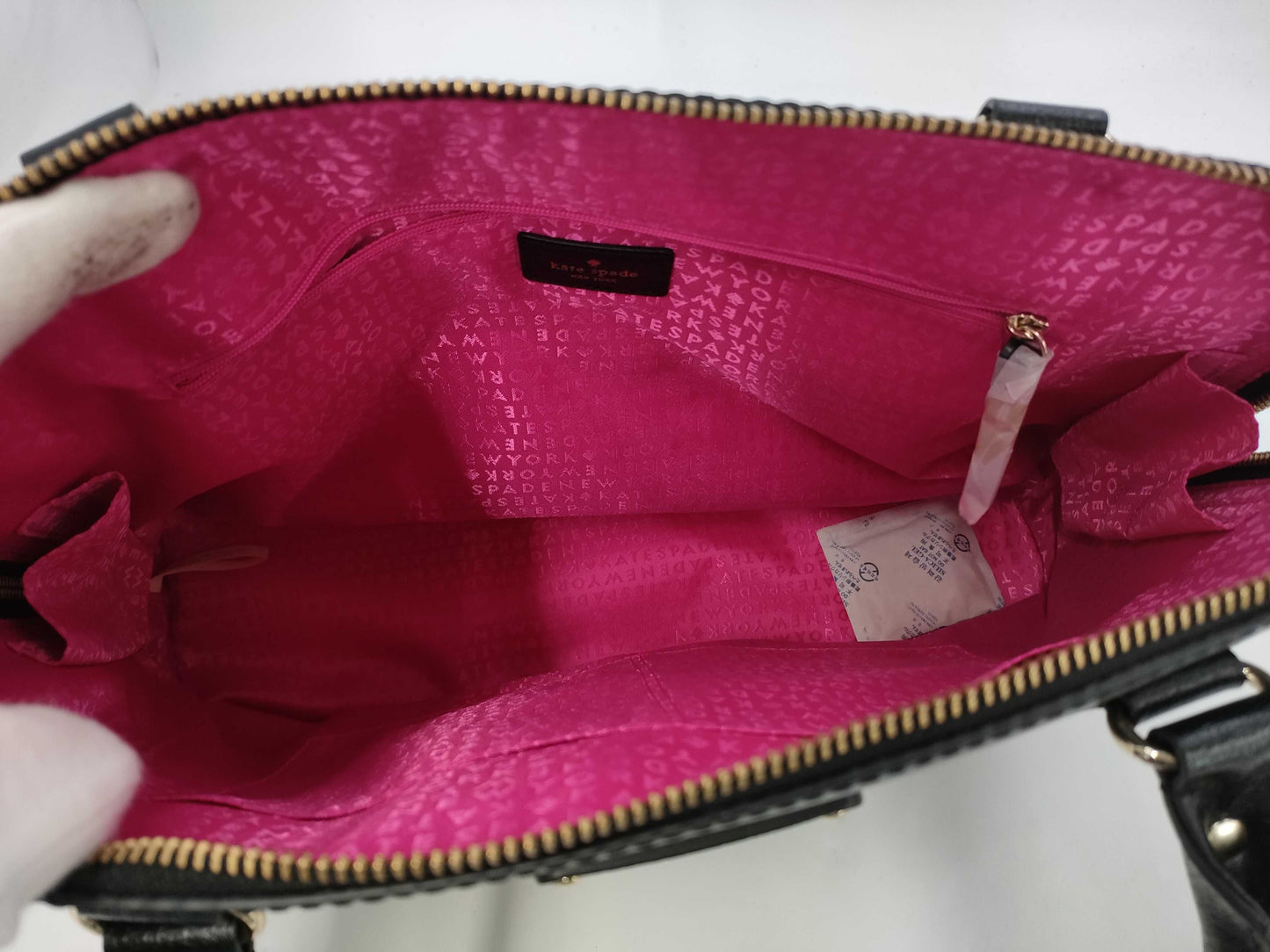 Kate Spade Leather Handbag Black Tote Bag