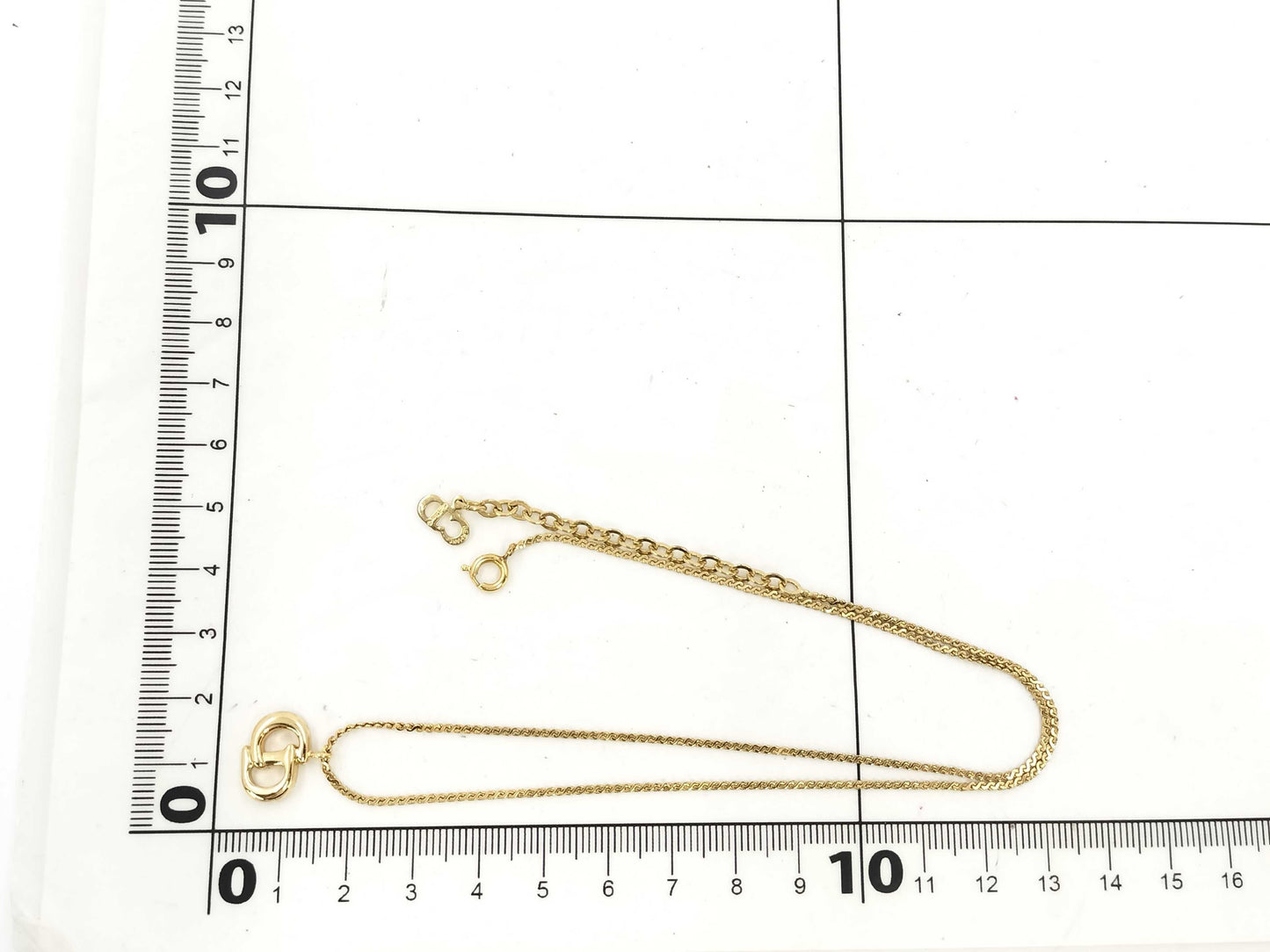 Dior Necklace Logo CD Gold Necklace