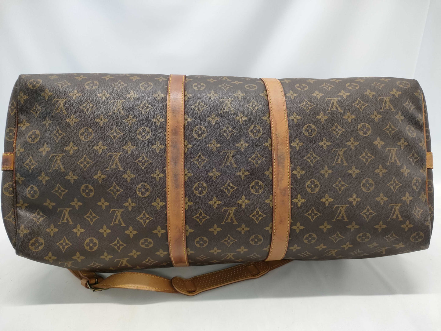 LOUIS VUITTON VI8911 Monogram M41412 Keepall Bandouliere 60 Sterling Silver Boston Bag with Padlock