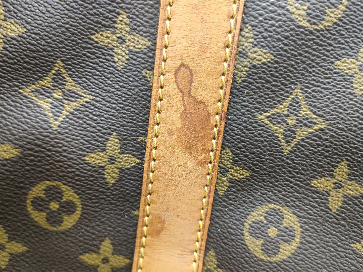 LOUIS VUITTON VI8911 Monogram M41412 Keepall Bandouliere 60 Sterling Silver Boston Bag with Padlock