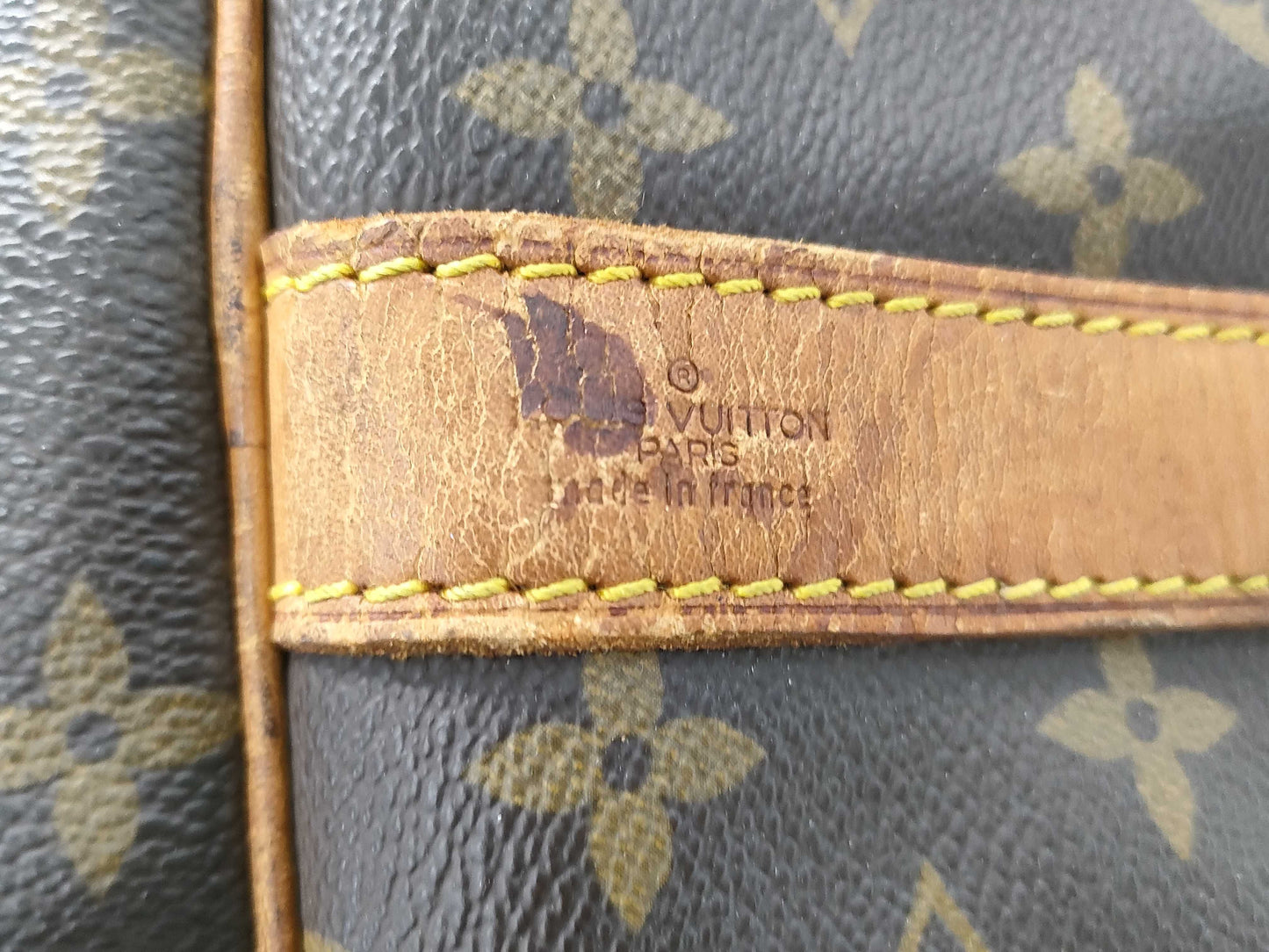 LOUIS VUITTON VI8911 Monogram M41412 Keepall Bandouliere 60 Sterling Silver Boston Bag with Padlock