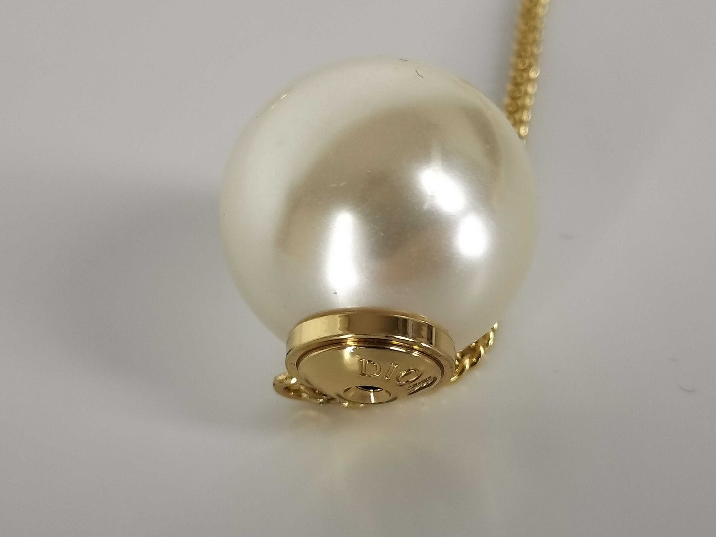 Dior Gold-Colored Faux Pearl Earrings