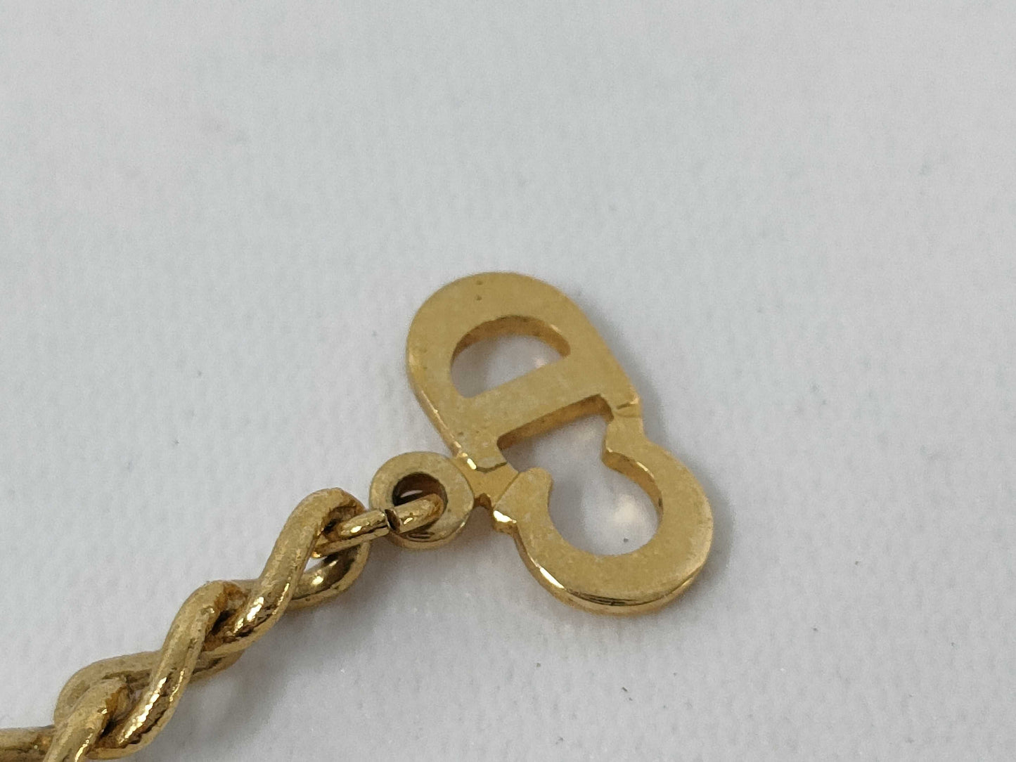 Dior GD Logo Ribbon Necklace Necklace