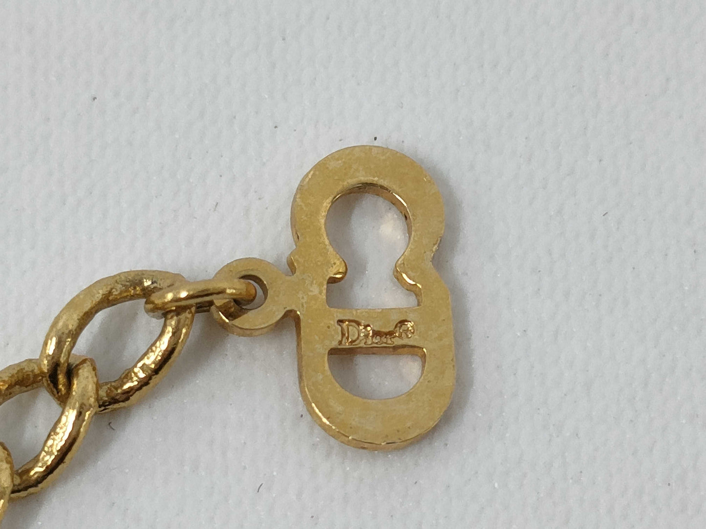 Dior GD Logo Ribbon Necklace Necklace