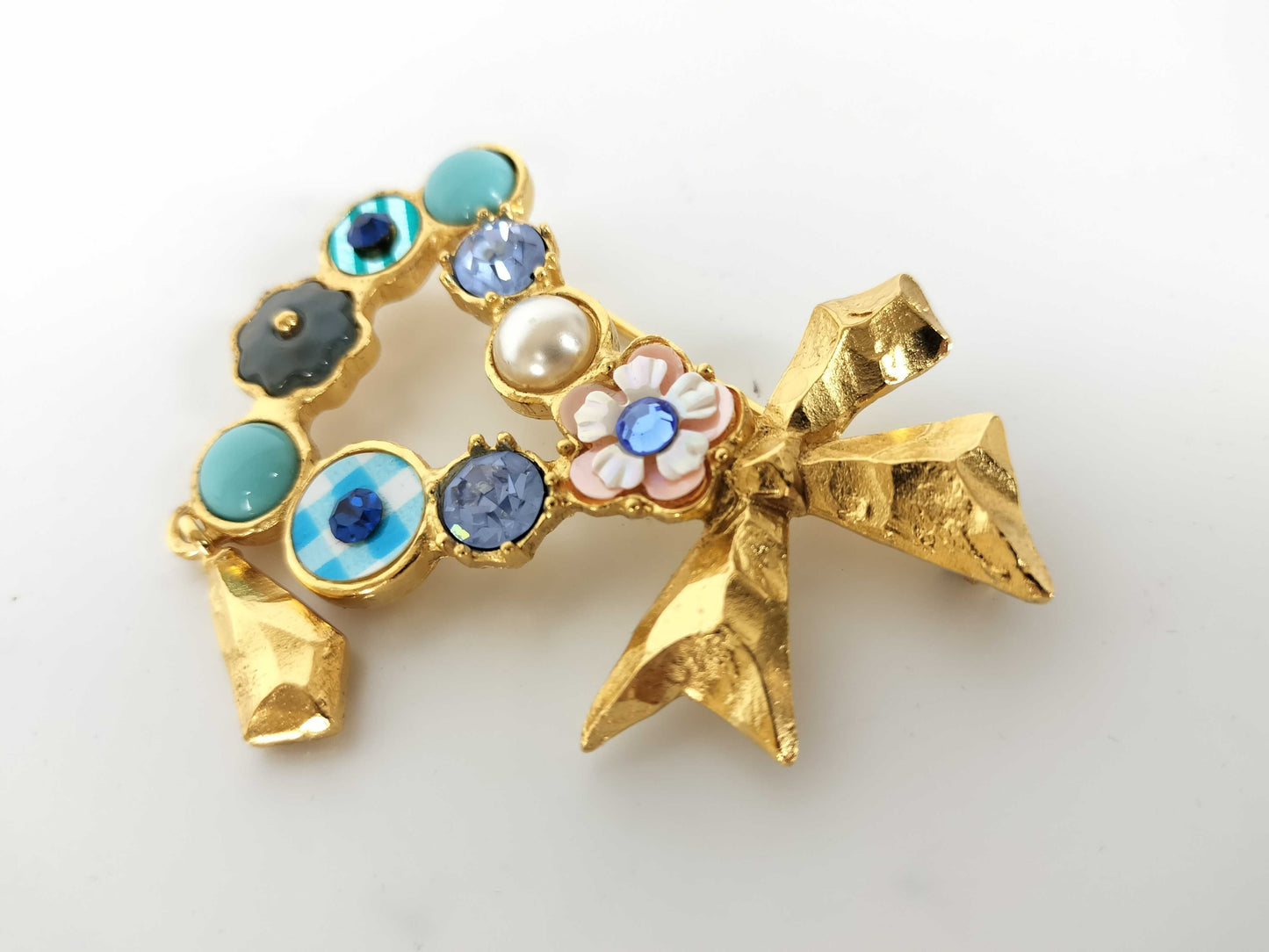 Christian Lacroix Blue Base Stone Brooch