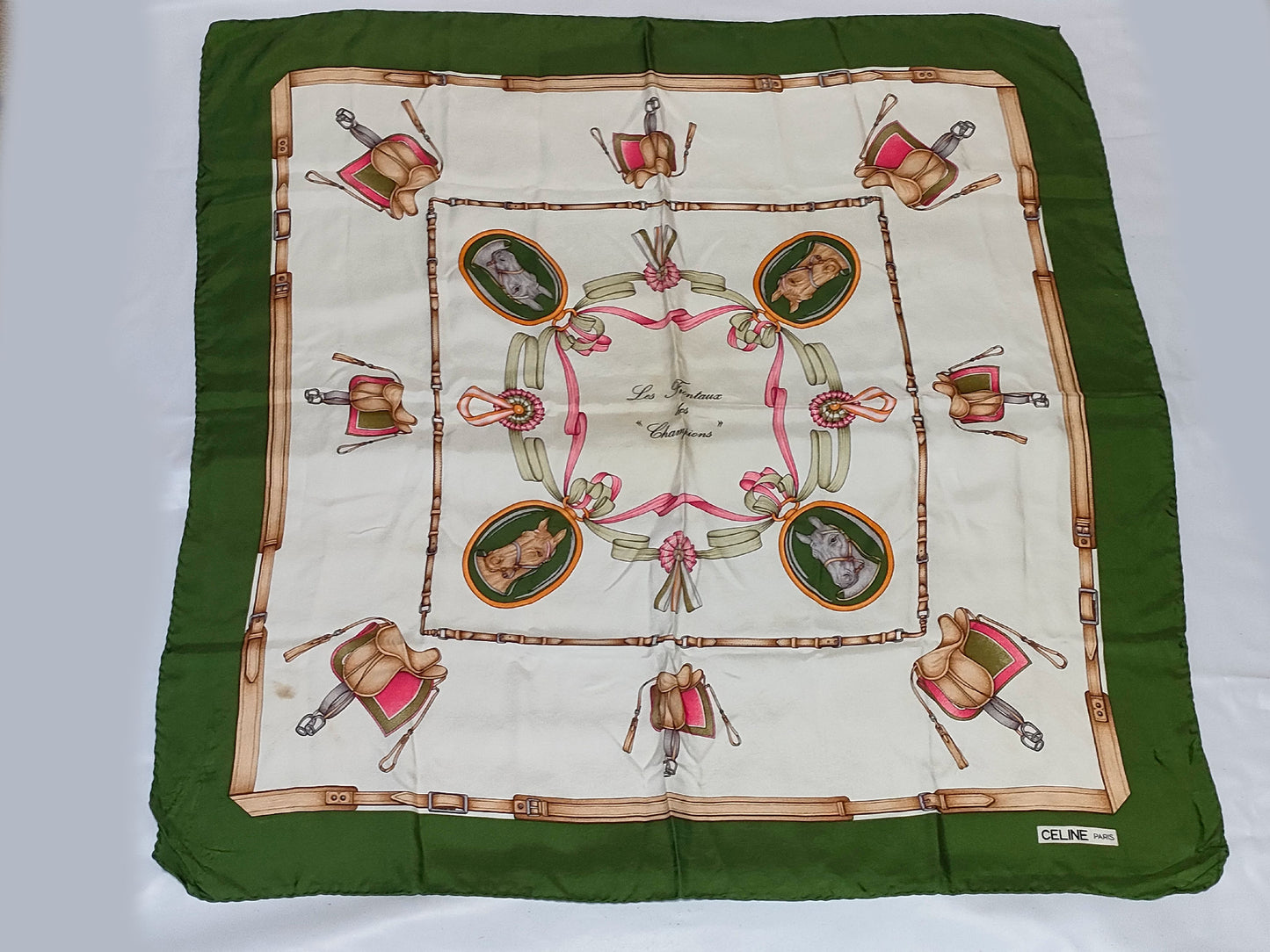 (10462_0193) CELINE Horse Scarf Scarf