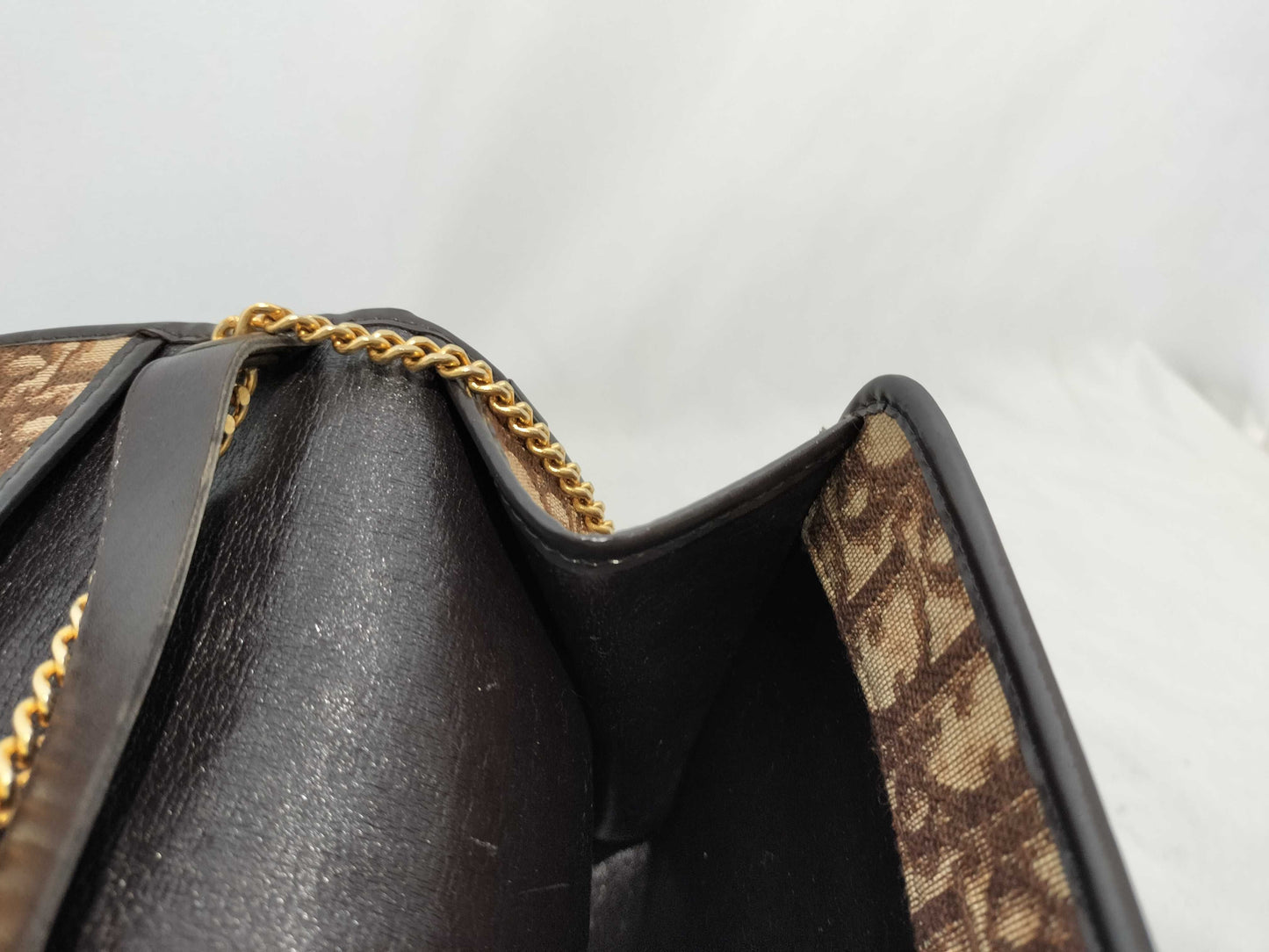 (10460_0348) Dior Trotter Old Shoulder Bag Gold Chain Shoulder Bag