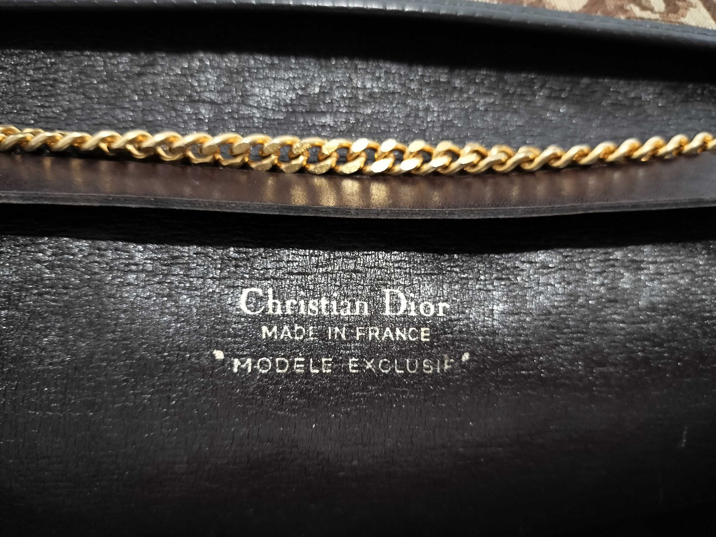 (10460_0348) Dior Trotter Old Shoulder Bag Gold Chain Shoulder Bag