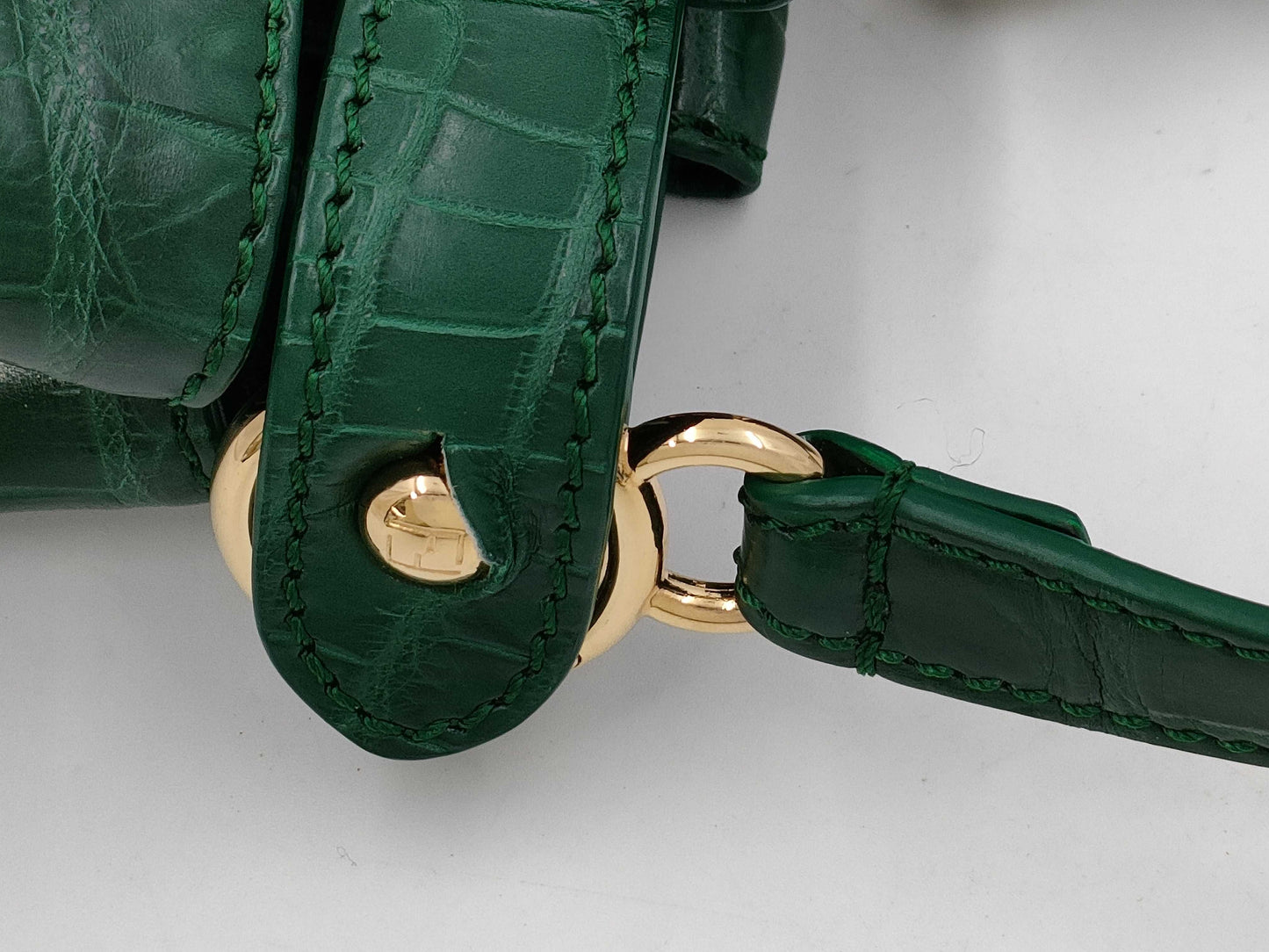 FENDI Exotic Leather Croco Matte 2-Way Bag