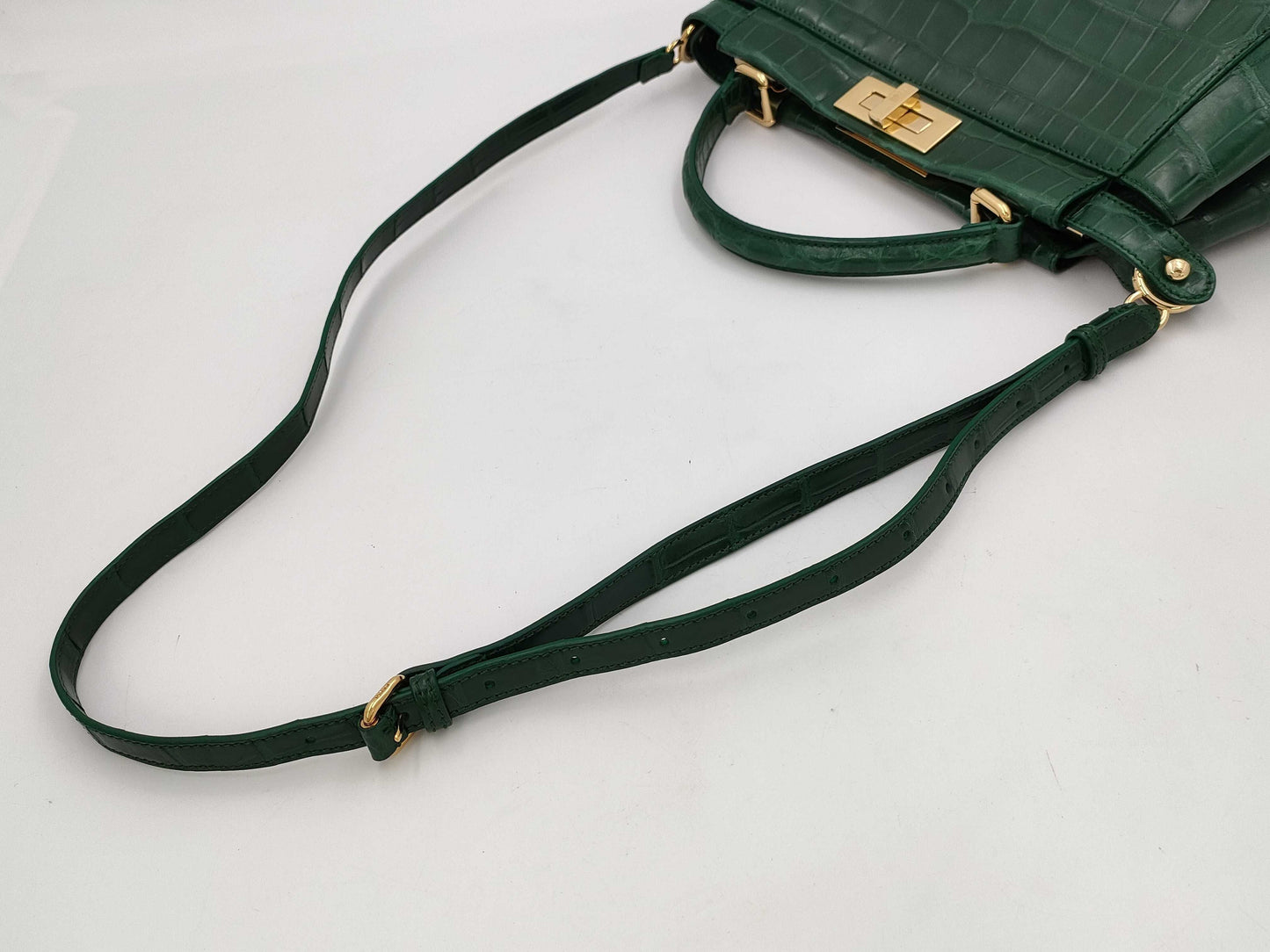 FENDI Exotic Leather Croco Matte 2-Way Bag