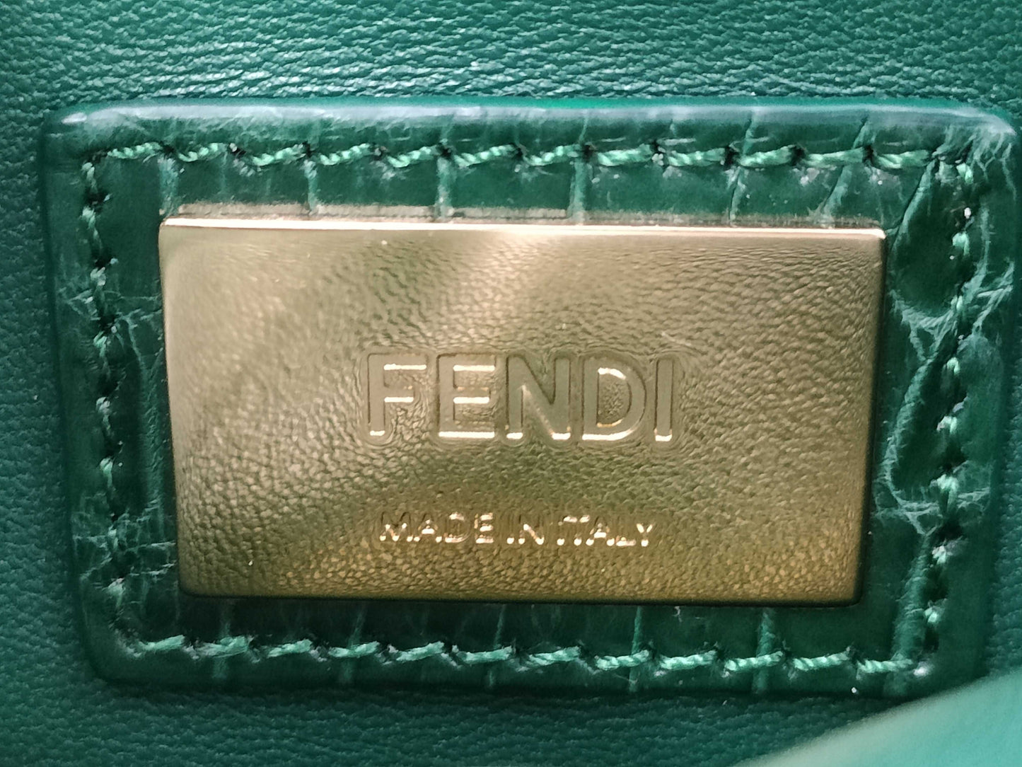FENDI Exotic Leather Croco Matte 2-Way Bag