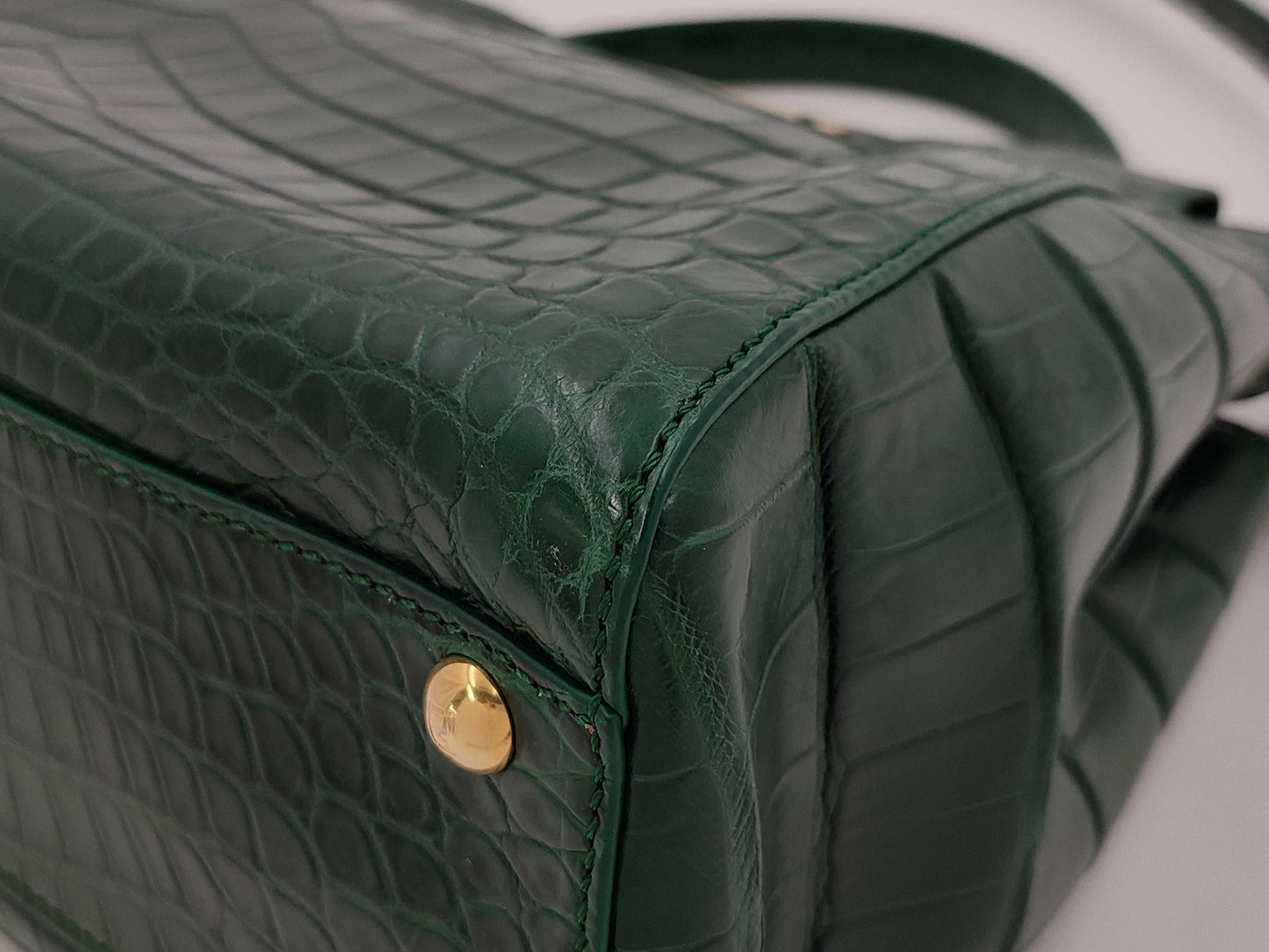 FENDI Exotic Leather Croco Matte 2-Way Bag