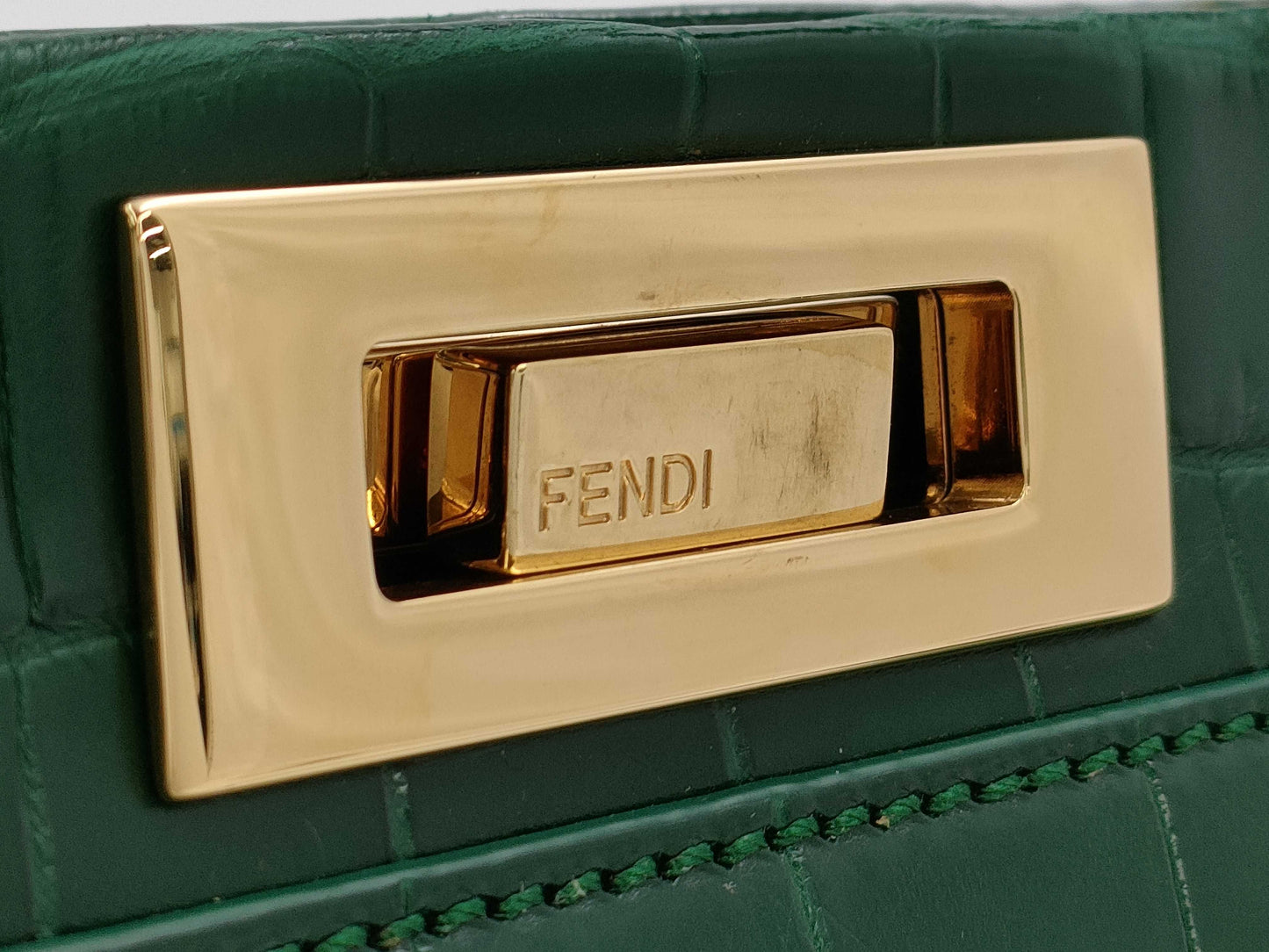 FENDI Exotic Leather Croco Matte 2-Way Bag