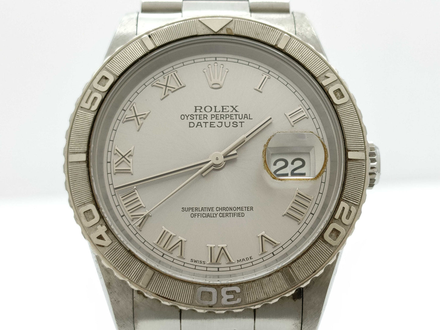 ROLEX 16264 F153987 Silver Roman Men's Watch