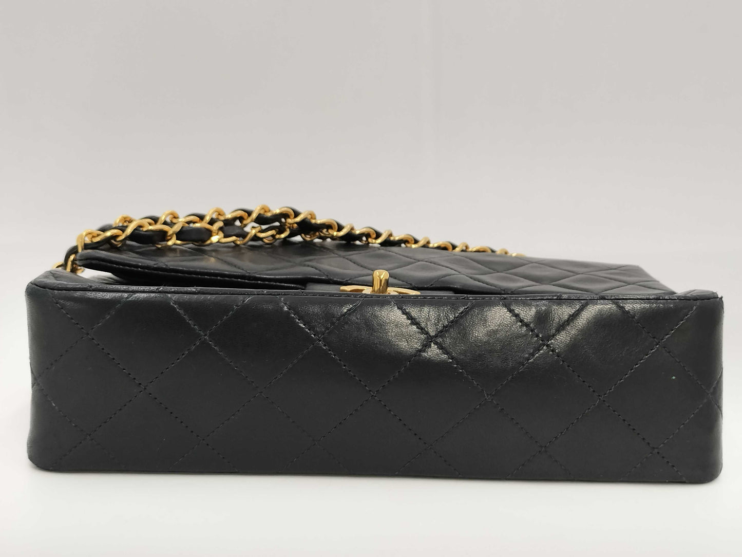 CHANEL Lambskin Matelasse 23 Double Flap Shoulder Bag
