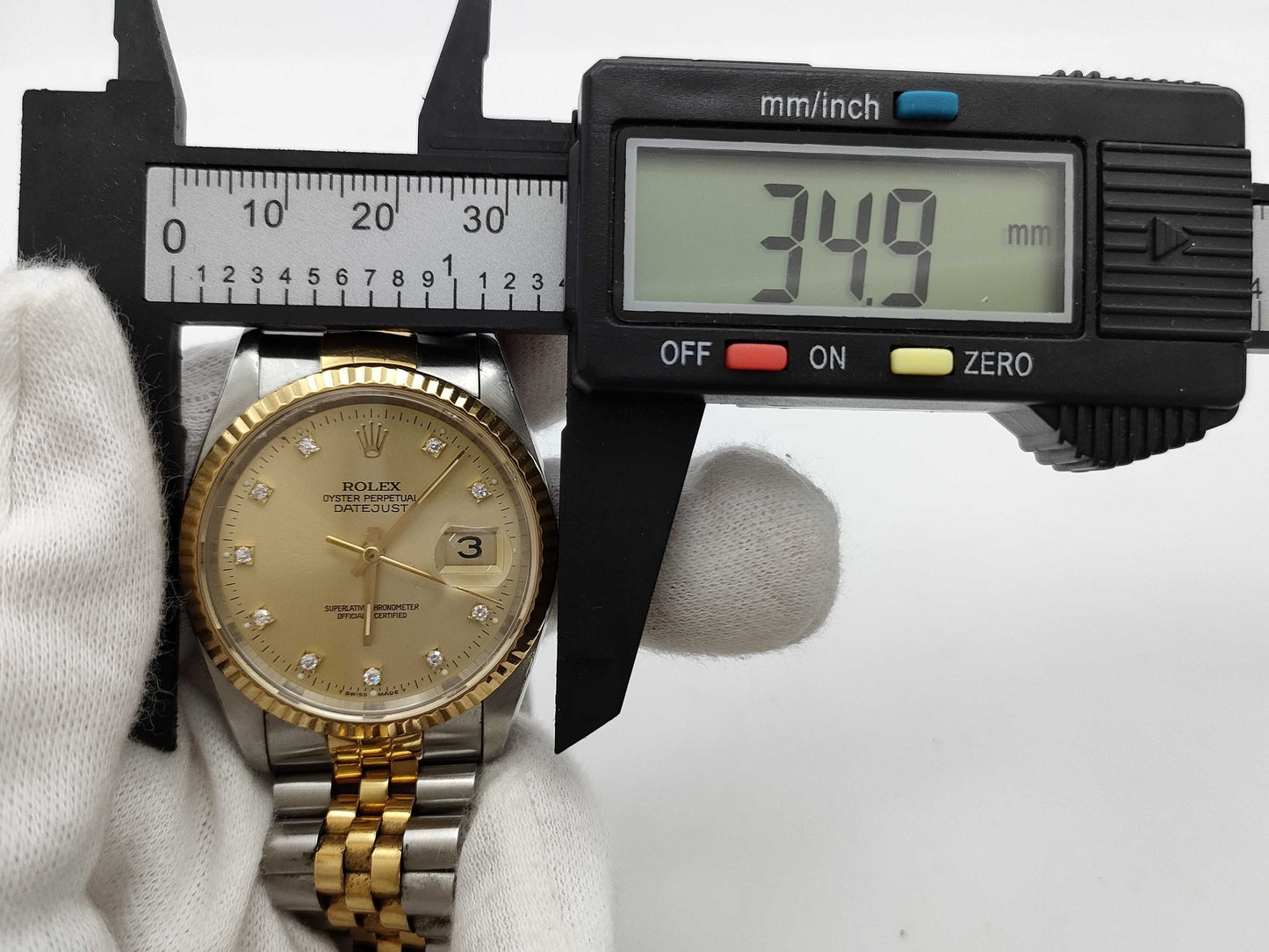 ROLEX 16233G X346846 Champagne Dial Boys' Watch