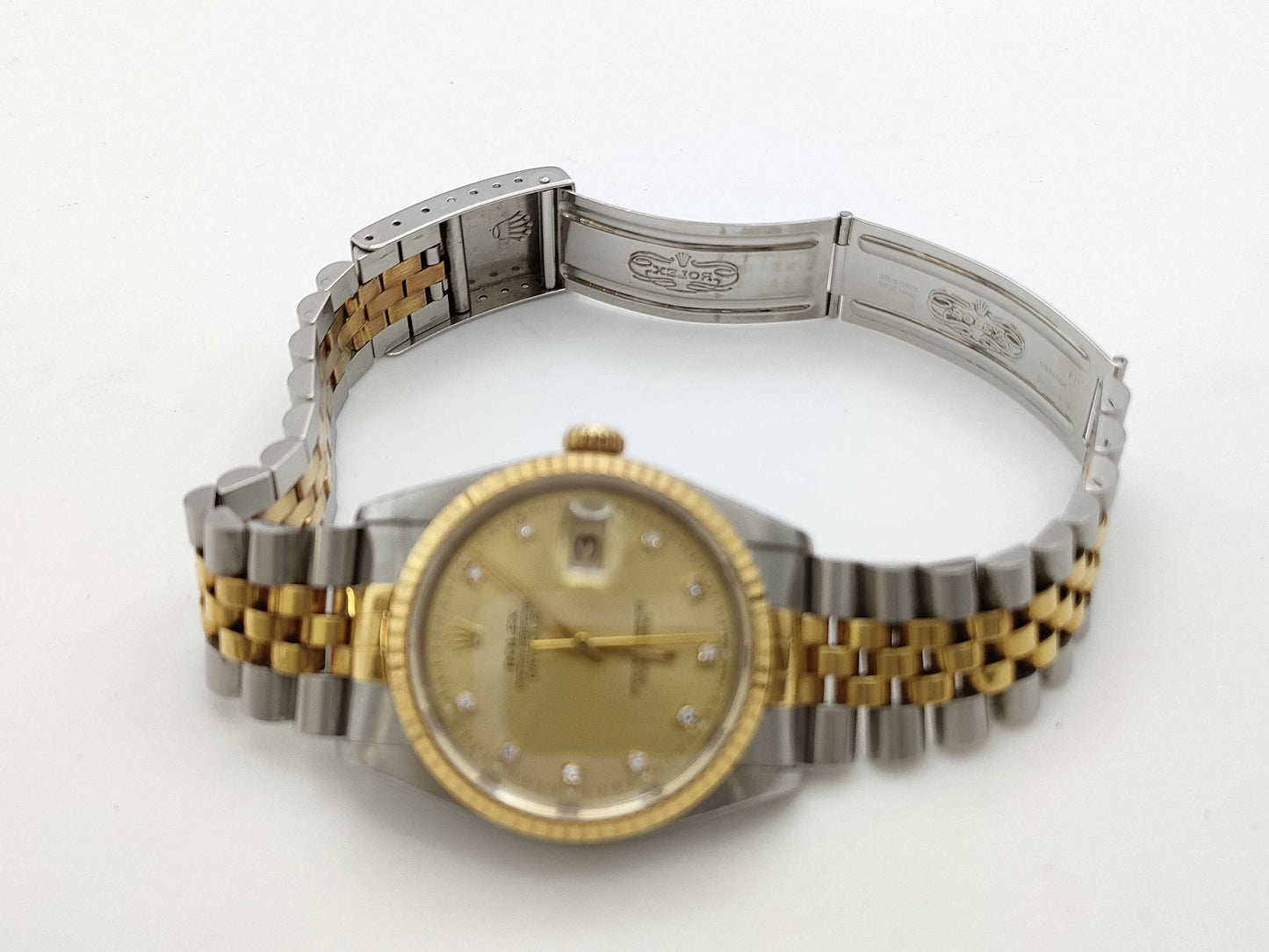 ROLEX 16233G X346846 Champagne Dial Boys' Watch