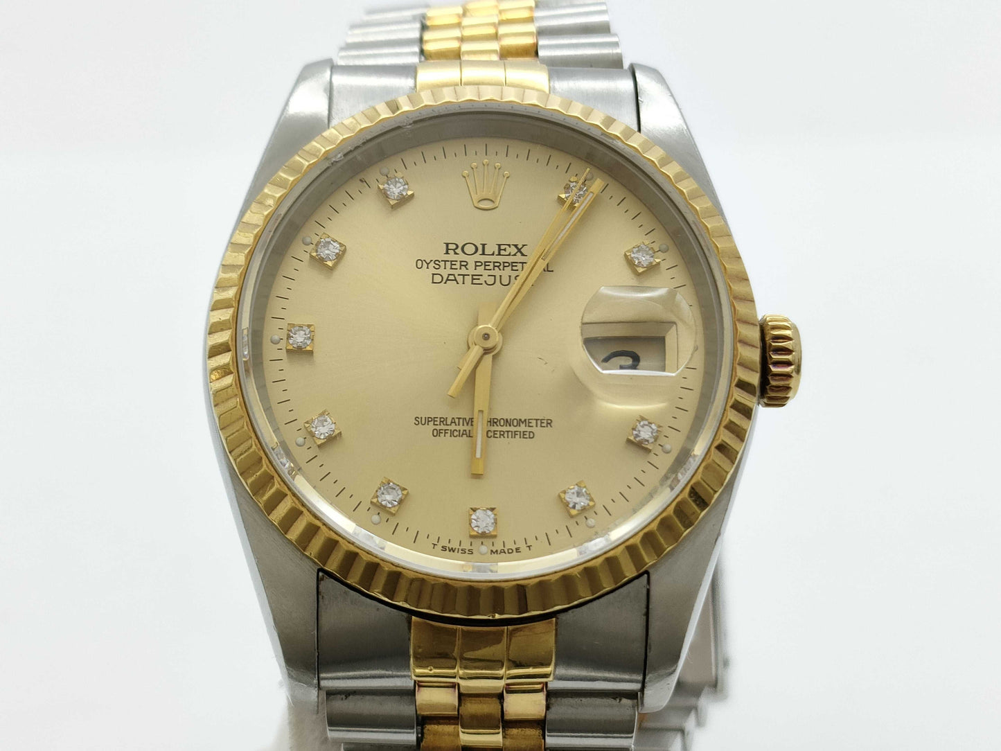 ROLEX 16233G X346846 Champagne Dial Boys' Watch