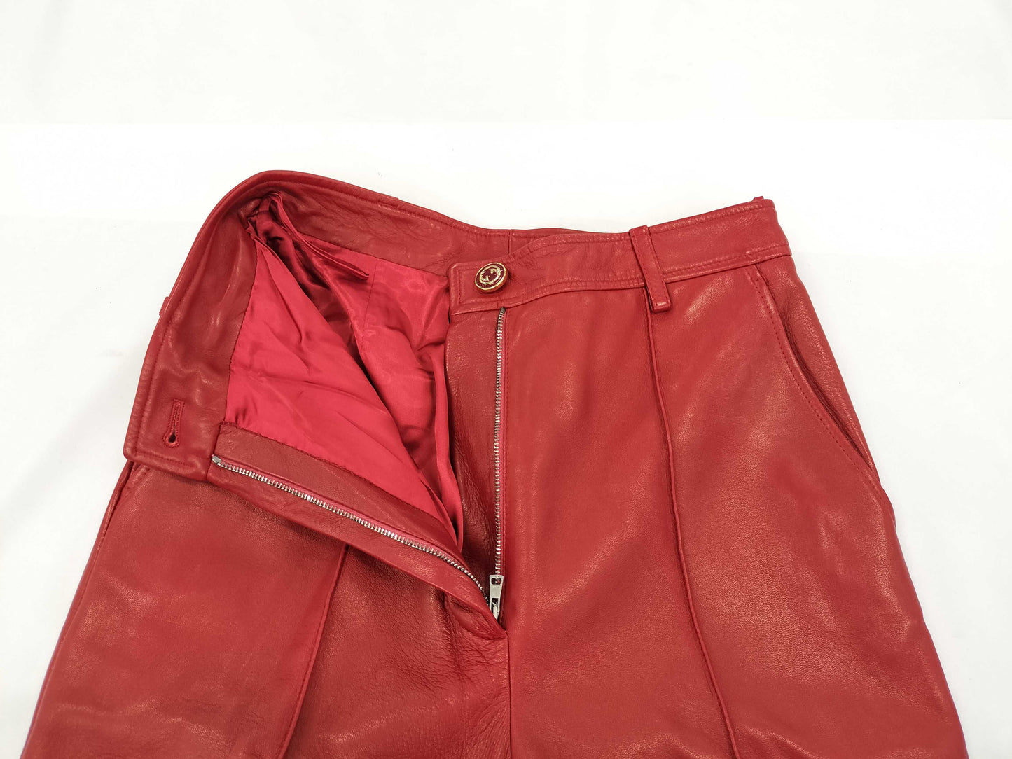 GUCCI Leather Red Pants 629532