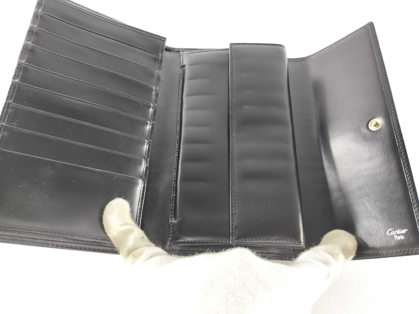 (10461_0075) Cartier Panther Tri-Fold Wallet Wallet