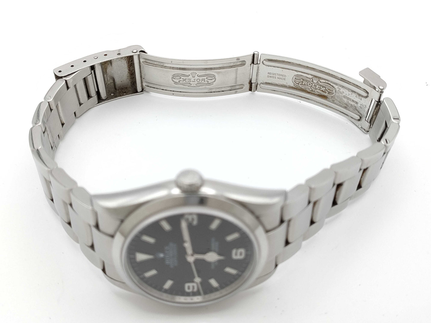 ROLEX 114270 Z629588 Black Dial Men's Watch