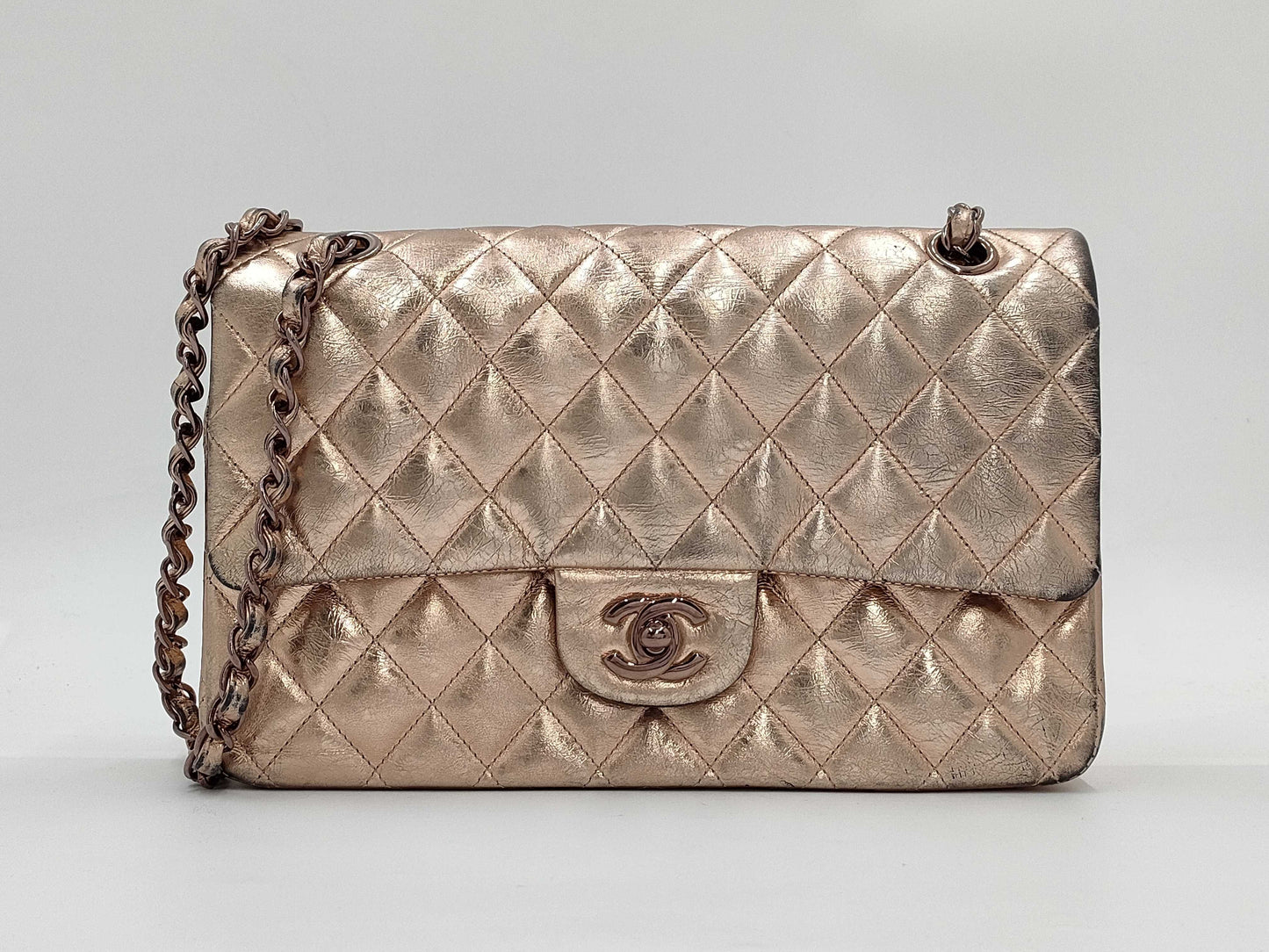 CHANEL Lambskin Matelasse Double Flap Shoulder Bag, 2008 Tokyo Limited Edition, Karl Lagerfeld Signed