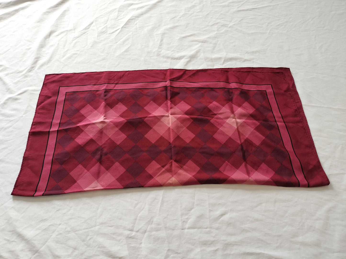 (10462_0316) SAINT LAURENT Silk Scarf Saint Laurent 2 Pieces Scarf
