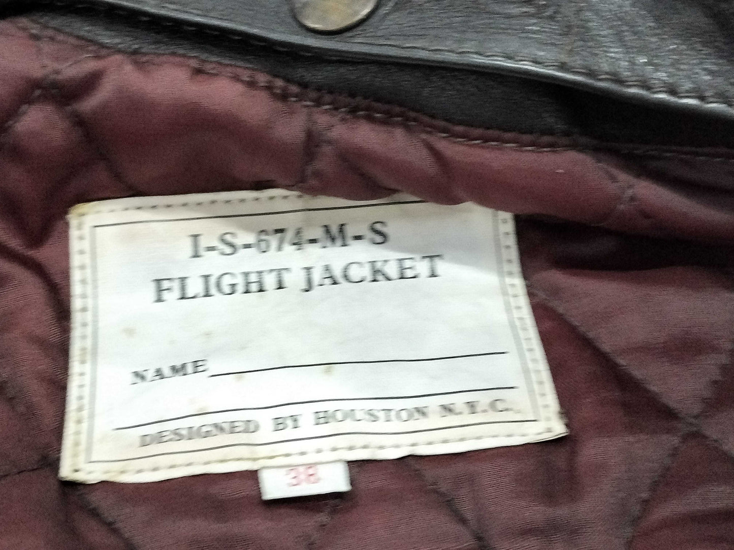 Houston I-S-674-M-S Flight Jacket