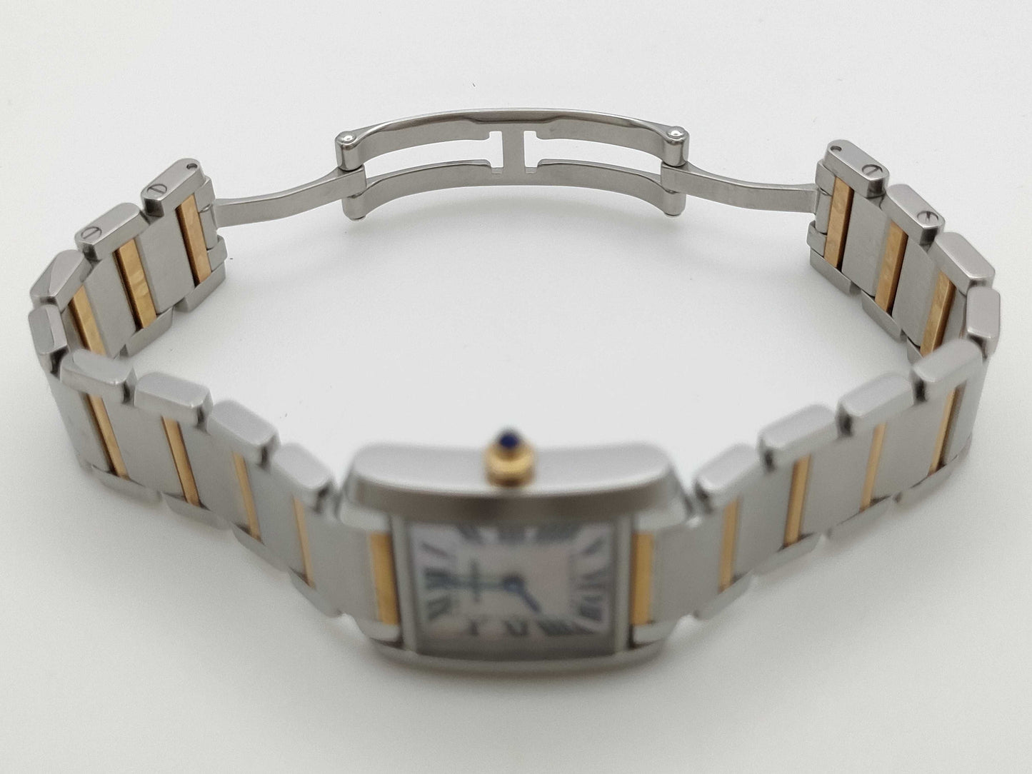Cartier Tank Française SM W51027Q4 2384800592UF Pink Shell Dial Quartz Women's Watch