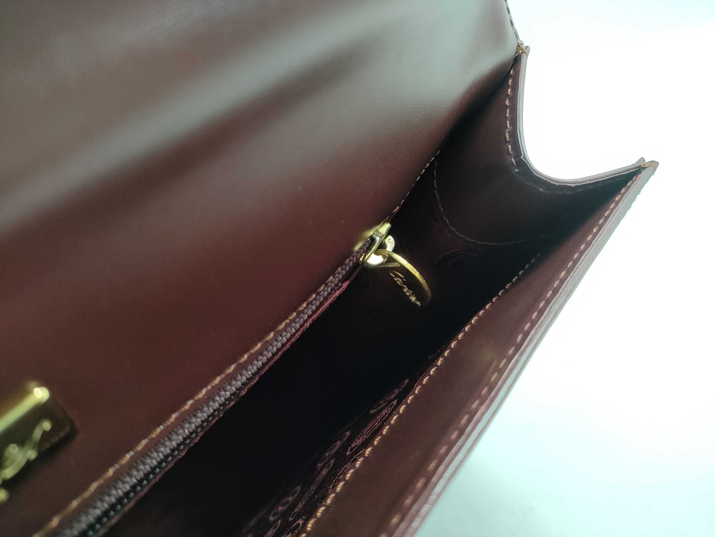 (10460_0125) Cartier Mast Mastline 2WAY Shoulder Hand Handbag