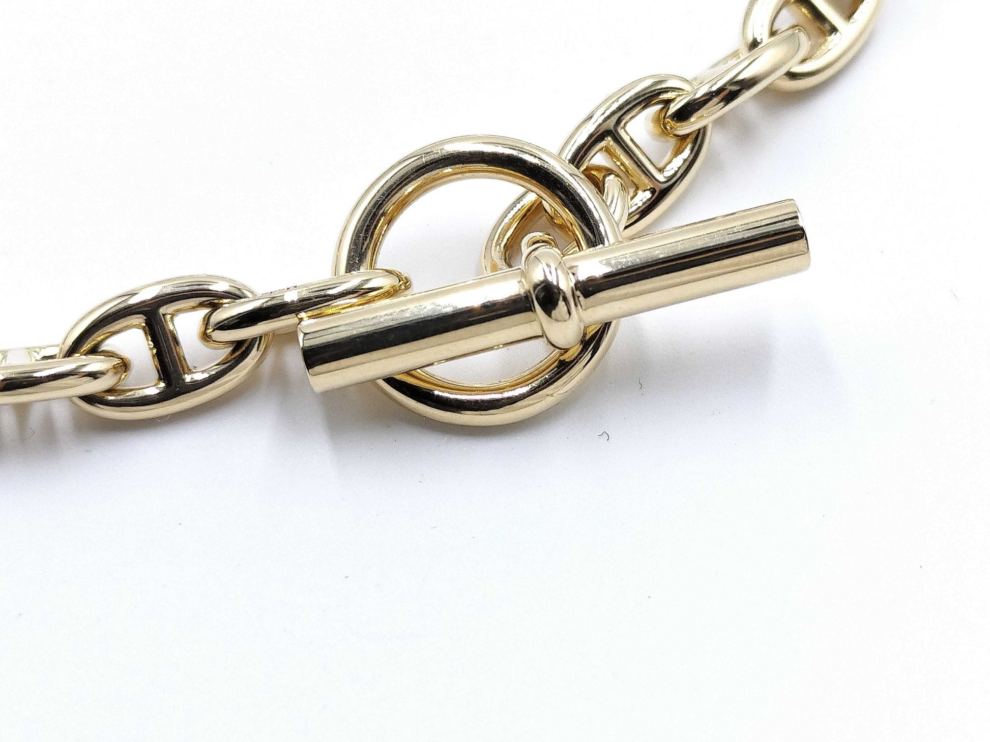 HERMES Schone Dunkle TPM YG 22 Frames AU750 20.0g Bracelet Bangle