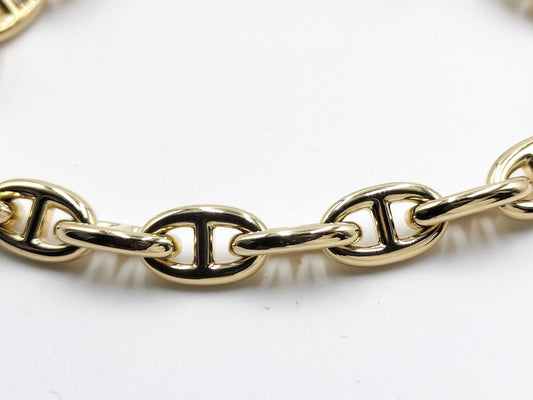 HERMES Schone Dunkle TPM YG 22 Frames AU750 20.0g Bracelet Bangle